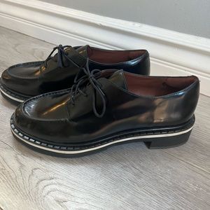 Reformation Platform Black Lace Up Oxfords (Adriana Platform Oxford)